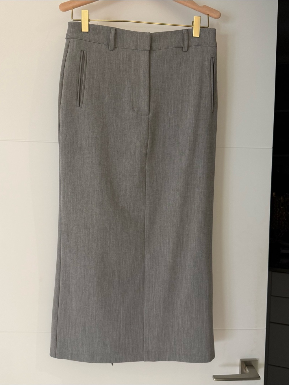 Forever 21 Gray Maxi Pencil Skirt